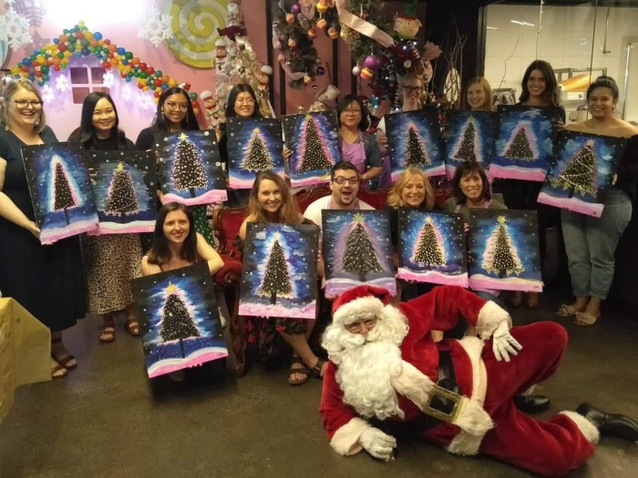 Paint and Sip Christmas Party